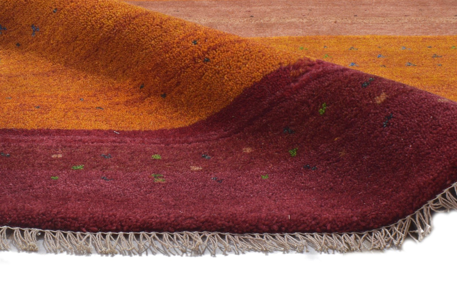 100% Wool Orange Rug 3' X 5' Persian Hand Knotted Gabbeh Tribal Room Size Carpet   7864317837461