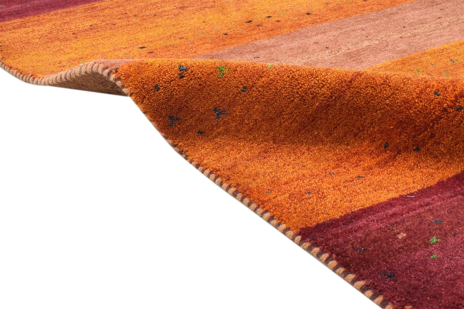 100% Wool Orange Rug 3' X 5' Persian Hand Knotted Gabbeh Tribal Room Size Carpet   7864317837461