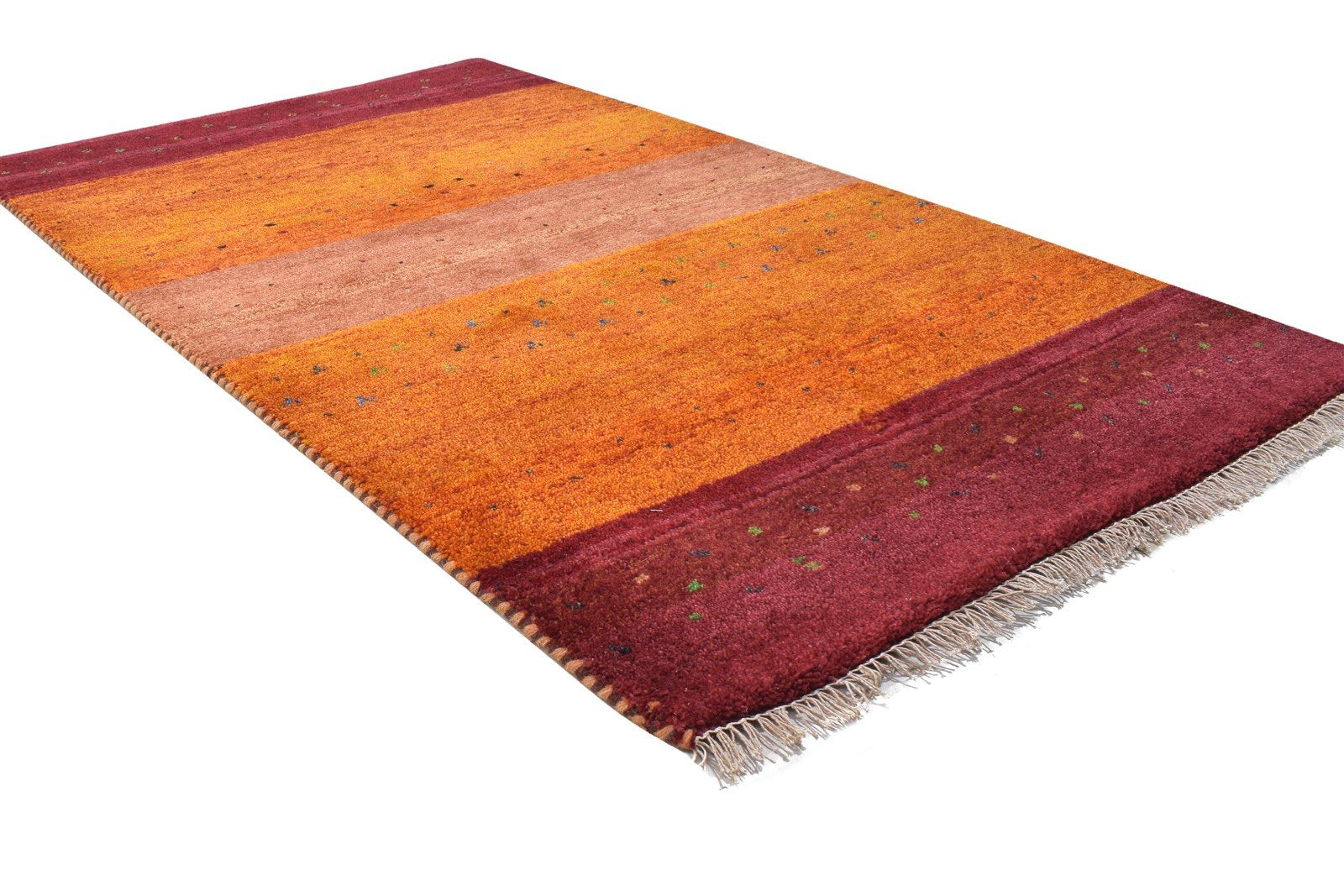 100% Wool Orange Rug 3' X 5' Persian Hand Knotted Gabbeh Tribal Room Size Carpet   7864317837461
