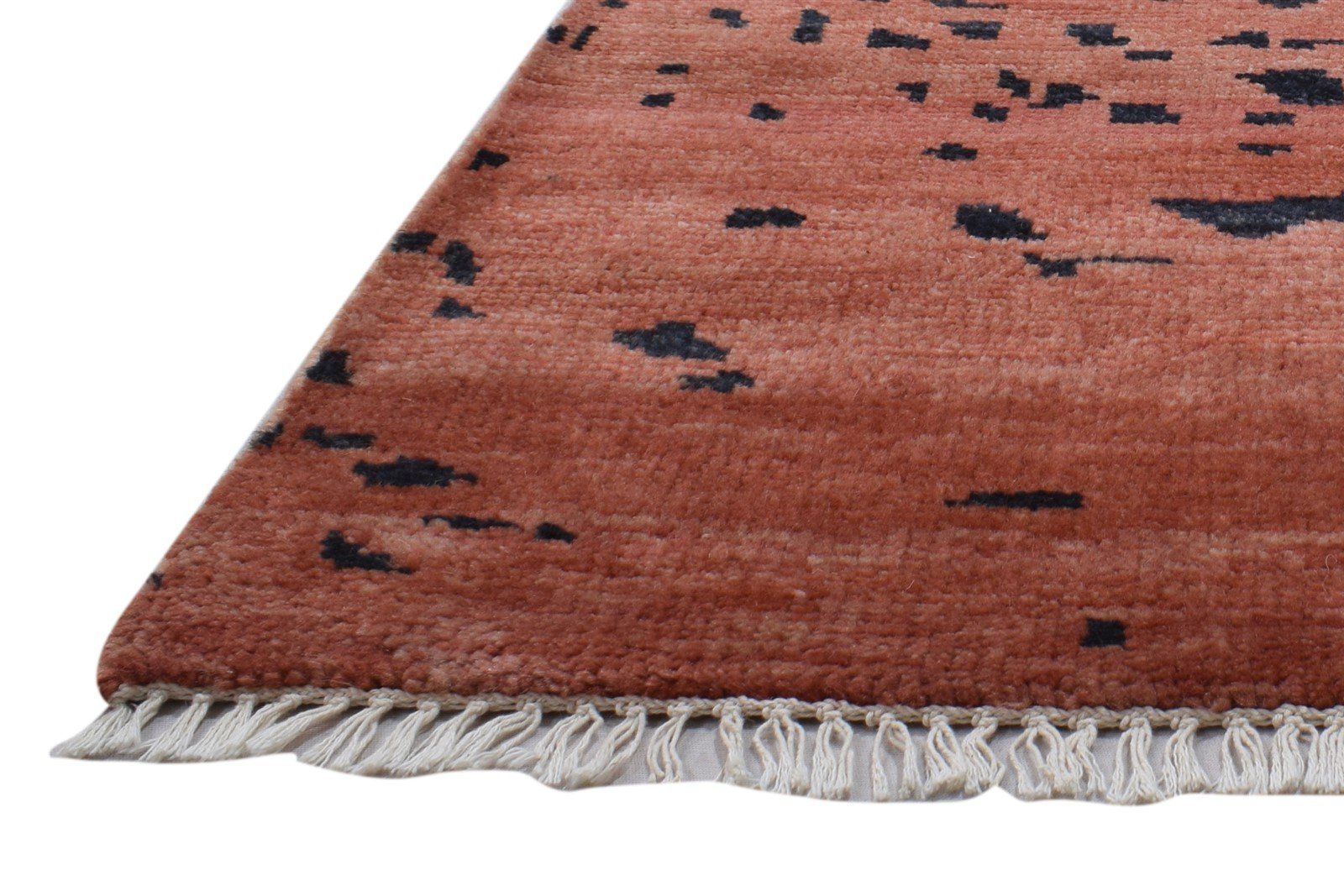 100% Wool Orange Rug 5' X 8' Modern Hand Knotted Indian Galaxy Room Size Carpet   7864088559765