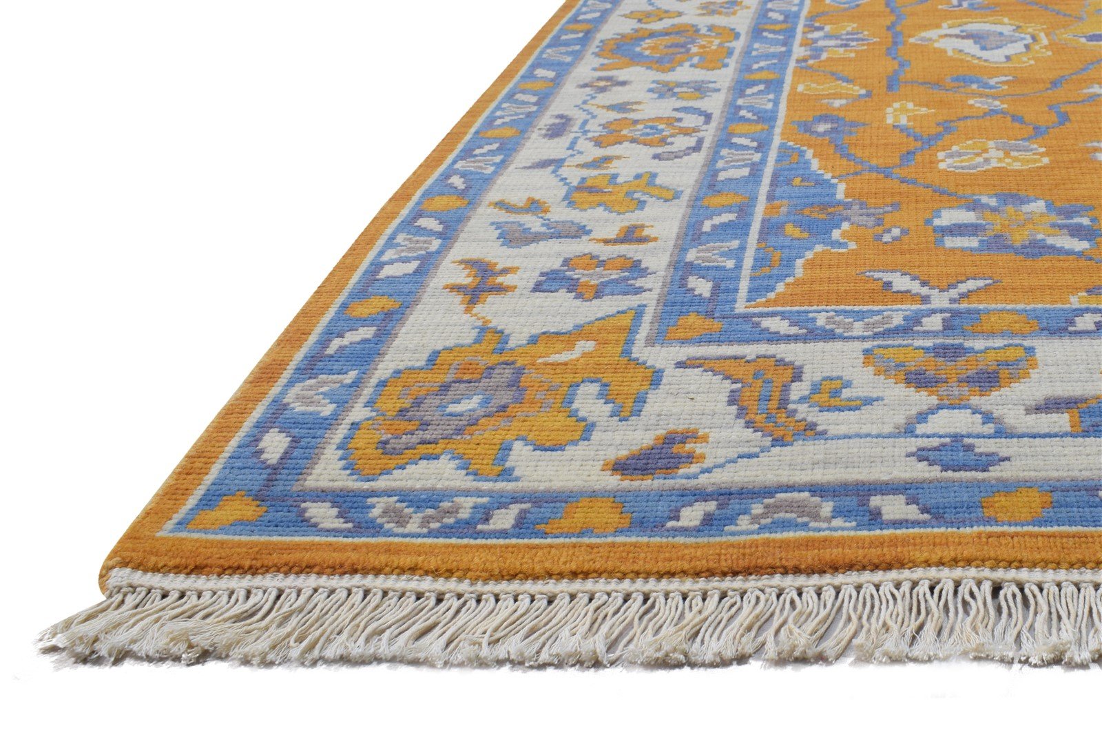 100% Wool Orange Rug 5X8 Persian Hand Knotted Oushak Oriental Room Size Carpet   7864418271381
