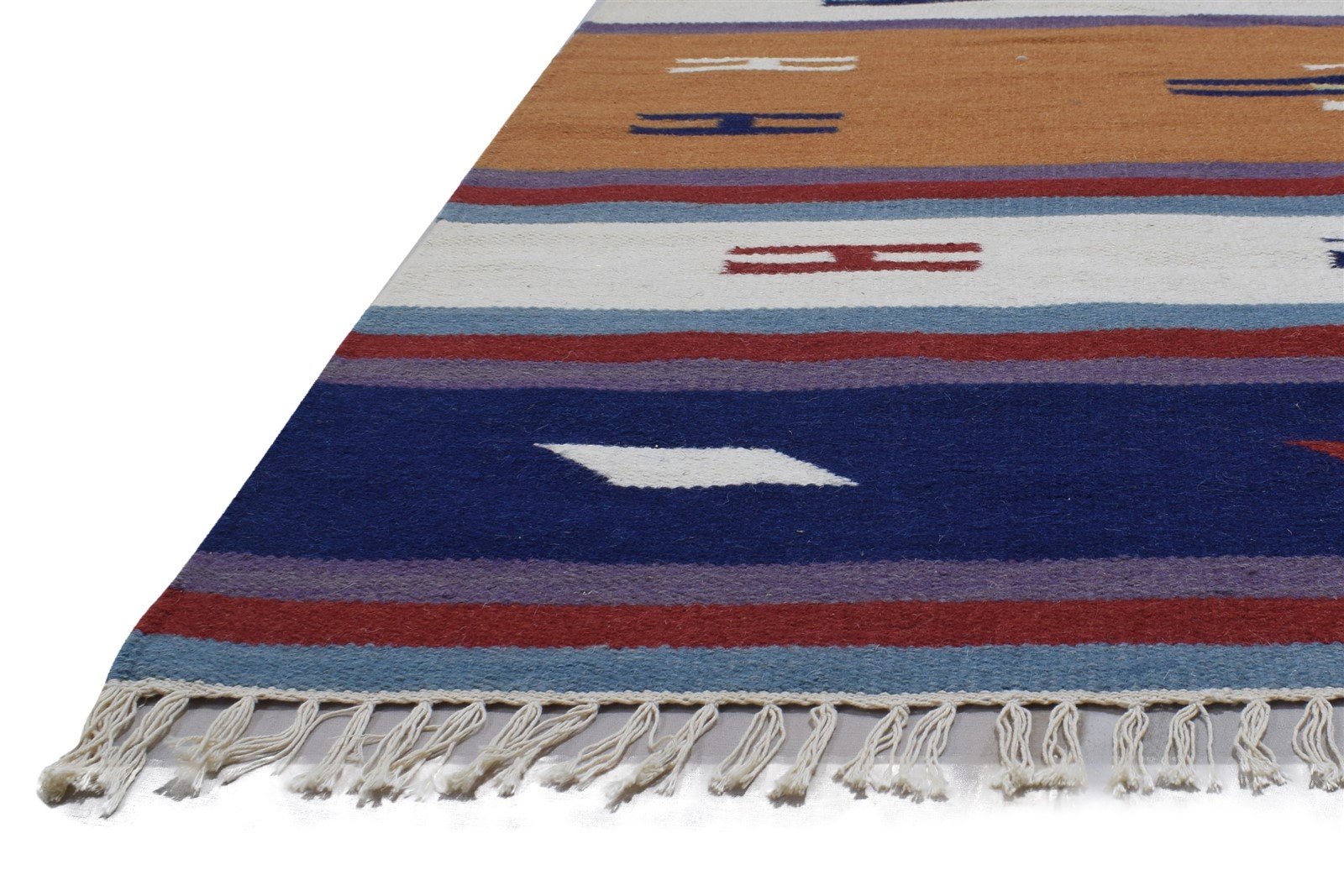 100% Wool Peach Rug 6' X 9' Persian Dhurrie Oriental Tribal Room Size Carpet   7864353751189