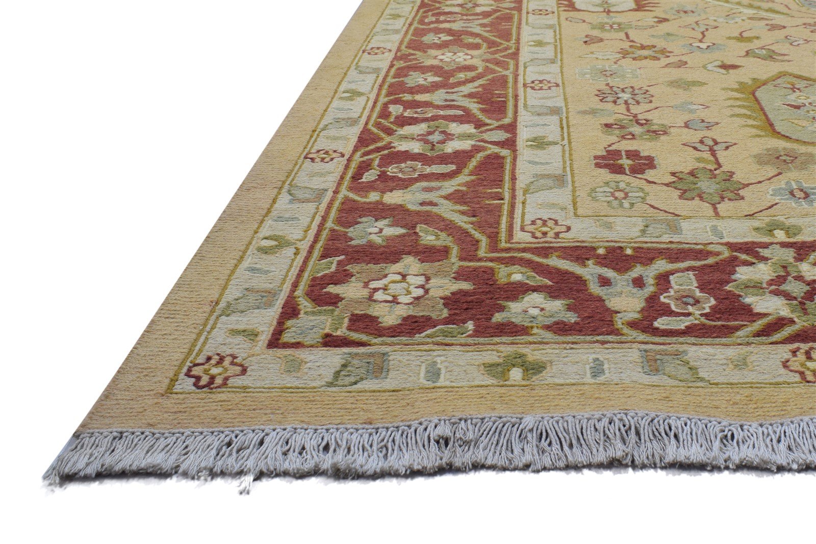 100% Wool Peach Rug 9' X 11' Persian Hand Knotted Agra Oriental Large Carpet   7864102518933