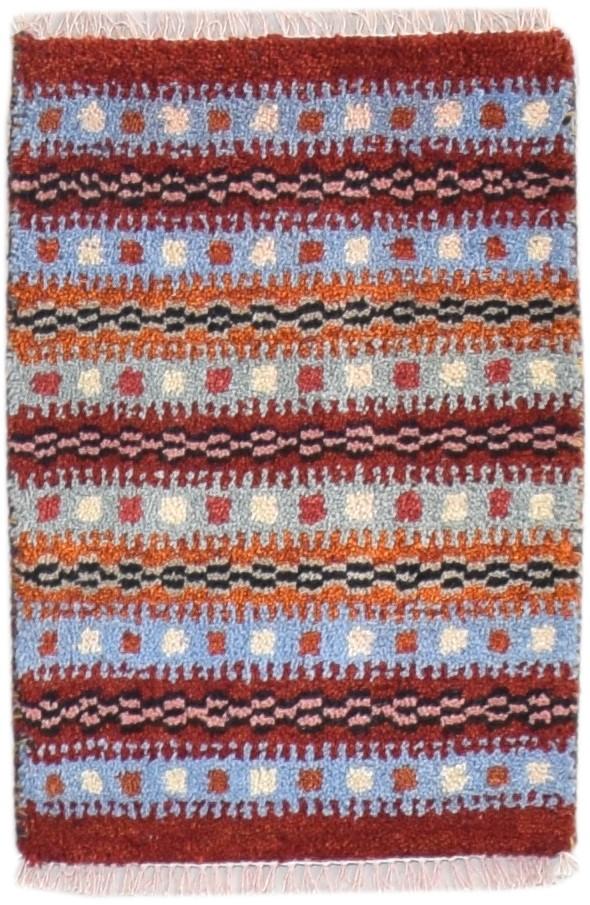 100% Wool Red Rug 1' X 2' Tribal Hand Knotted Gabbeh Southwestern Small Carpet   7864498978965