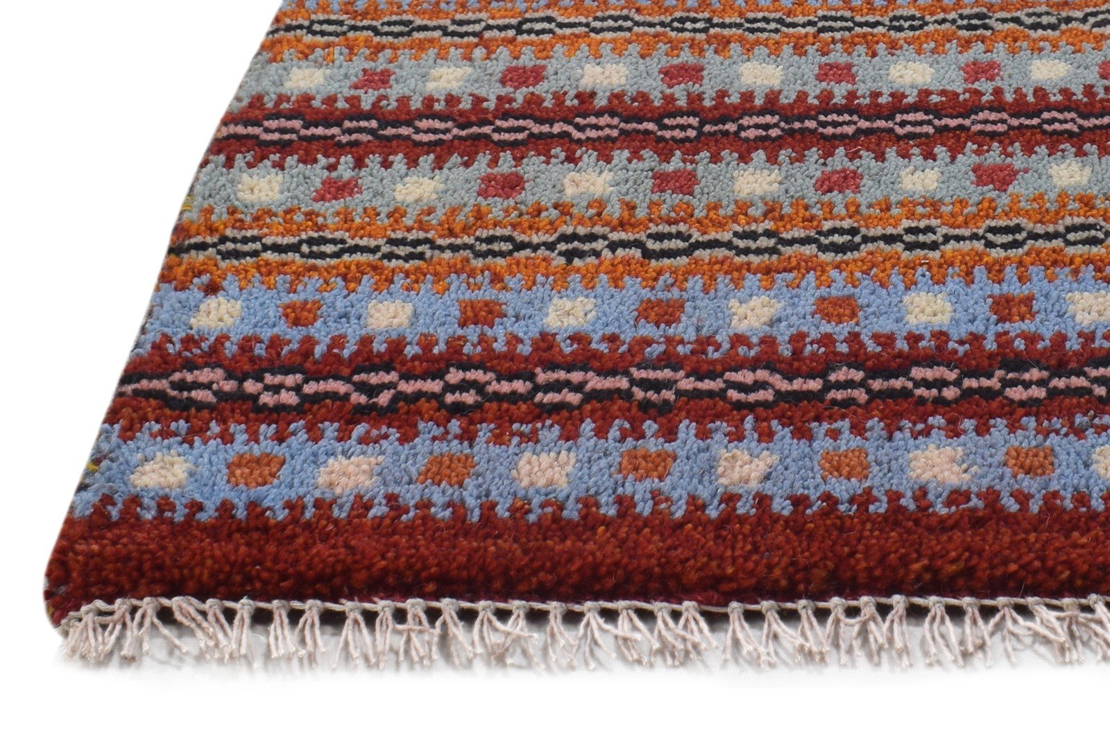 100% Wool Red Rug 1' X 2' Tribal Hand Knotted Gabbeh Southwestern Small Carpet   7864498978965