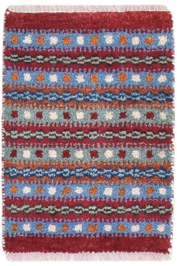 100% Wool Red Rug 1' X 2' Tribal Hand Knotted Gabbeh Southwestern Small Carpet   7864498847893