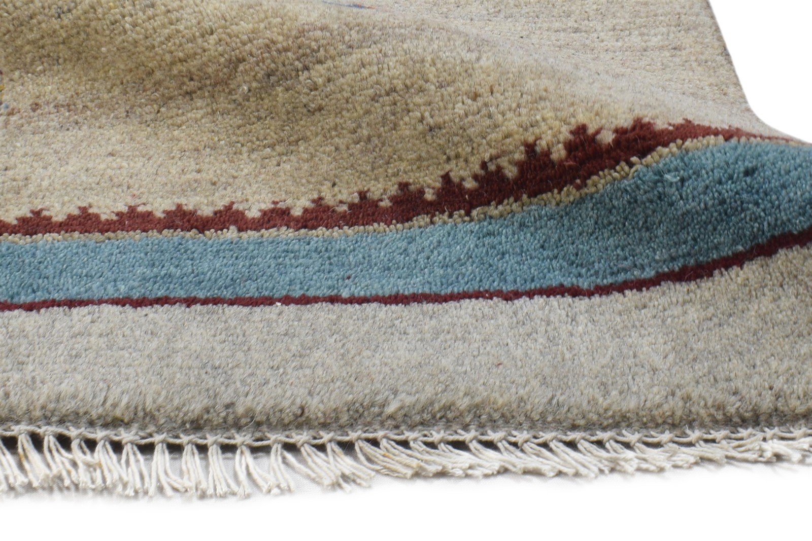 100% Wool Sage Rug 1' X 2' Tribal Hand Knotted Gabbeh Southwestern Small Carpet   7864499306645