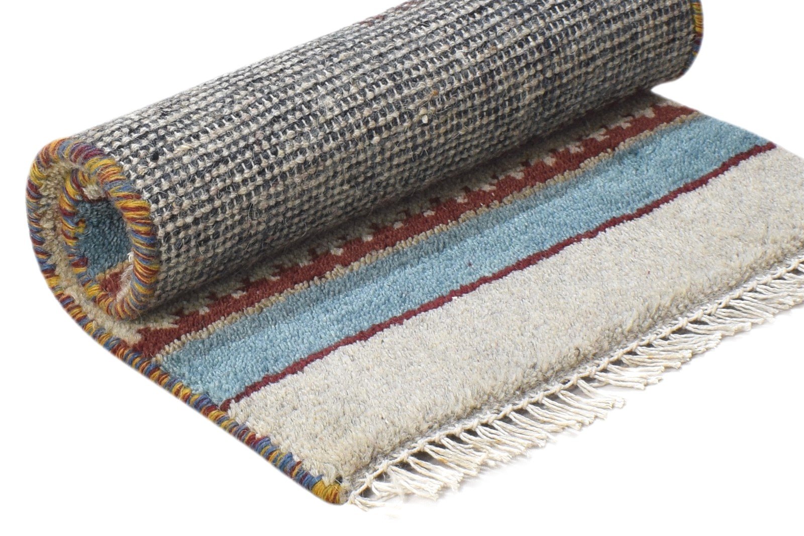 100% Wool Sage Rug 1' X 2' Tribal Hand Knotted Gabbeh Southwestern Small Carpet   7864499306645