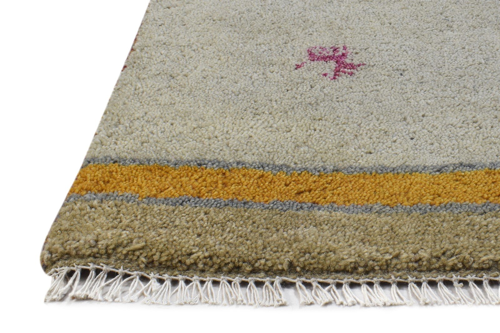100% Wool Sage Rug 1' X 2' Tribal Hand Knotted Gabbeh Southwestern Small Carpet   7864500224149