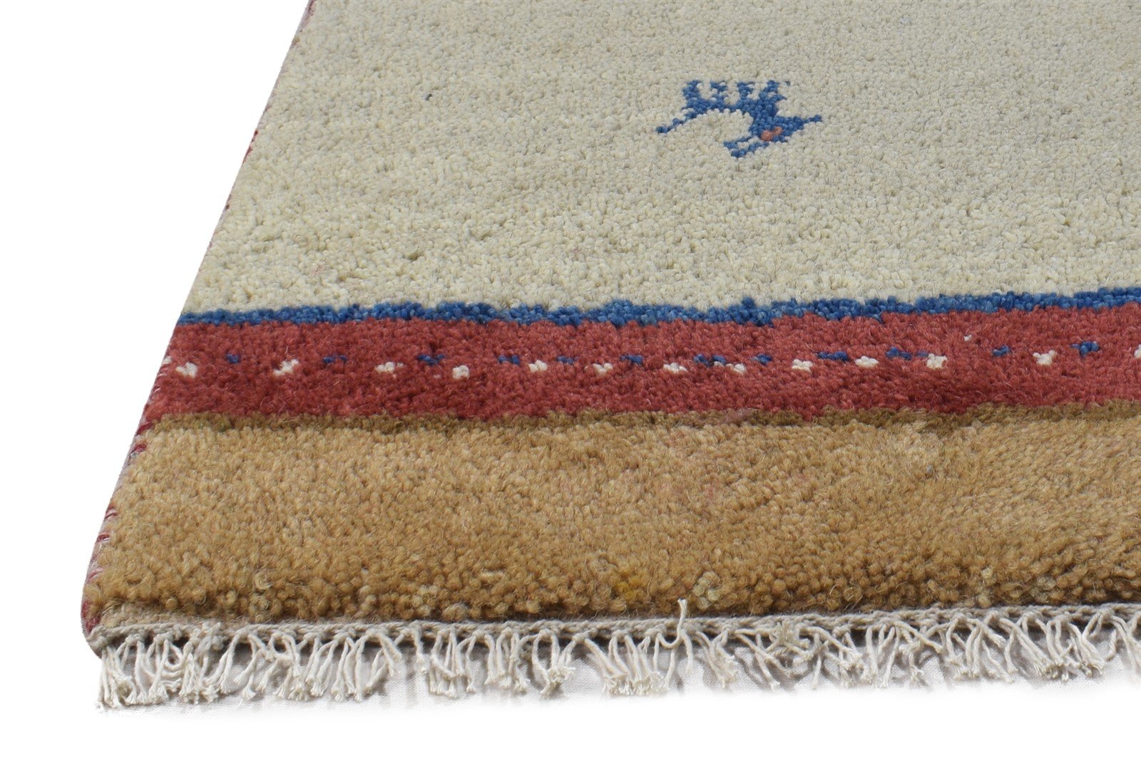 100% Wool Sage Rug 1' X 2' Tribal Hand Knotted Gabbeh Southwestern Small Carpet   7864500650133