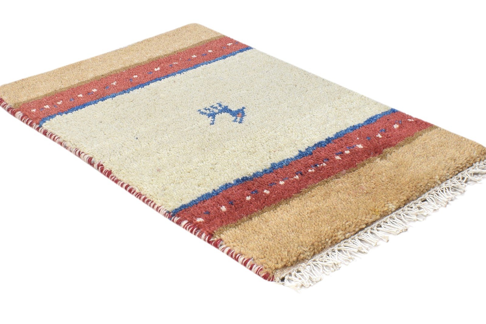 100% Wool Sage Rug 1' X 2' Tribal Hand Knotted Gabbeh Southwestern Small Carpet   7864500650133