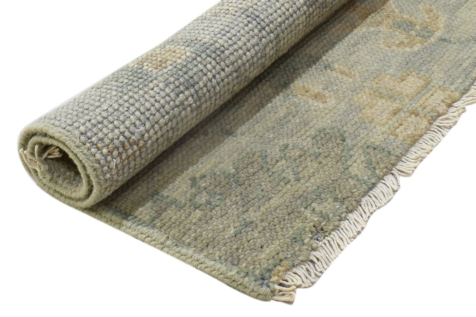 100% Wool Sage Rug 2' X 2' Persian Hand Knotted Oushak Oriental Small Square   7864087543957