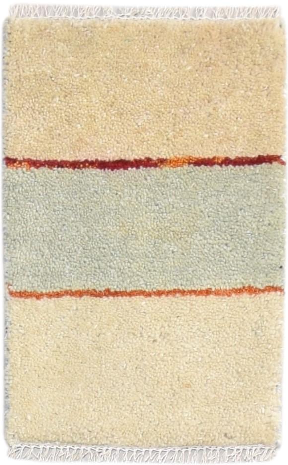 100% Wool Sand Rug 1' X 2' Tribal Hand Knotted Gabbeh Southwestern Small Carpet   7864499798165