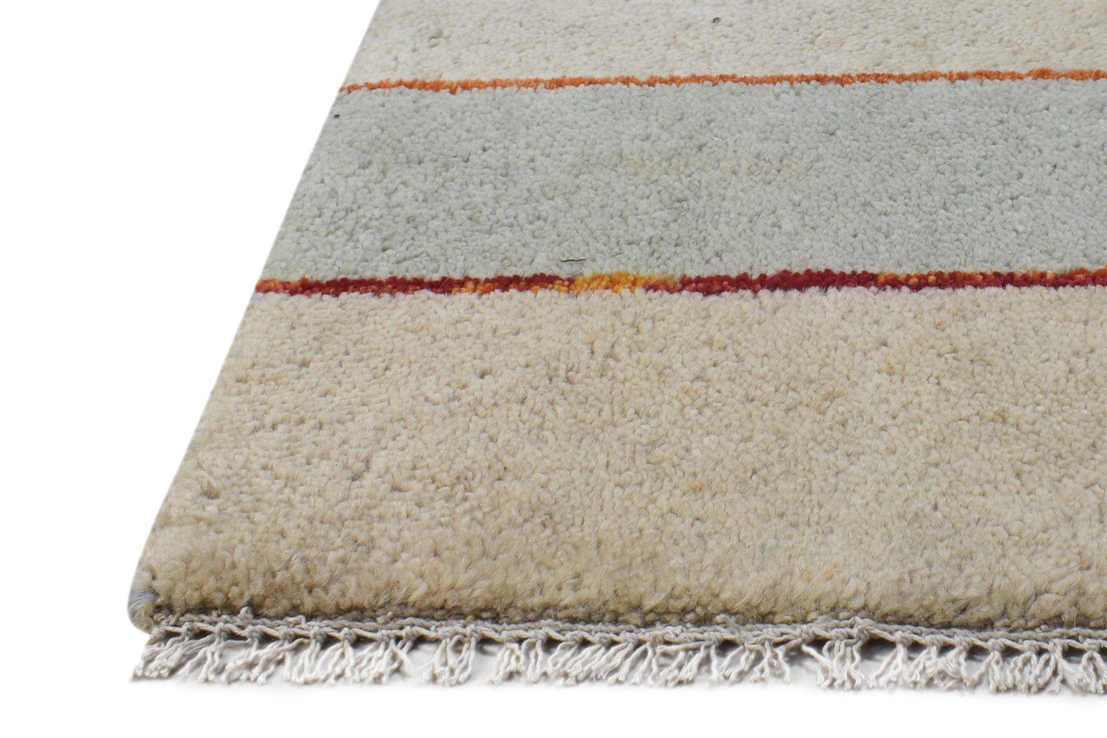 100% Wool Sand Rug 1' X 2' Tribal Hand Knotted Gabbeh Southwestern Small Carpet   7864499798165