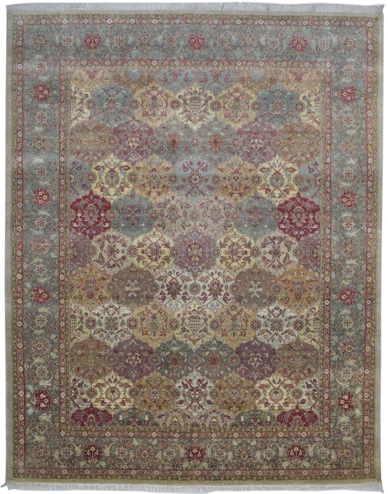 8X10 Rug Wool Multi Color Persian Hand Knotted Bakhtiari Oriental Large Carpet 