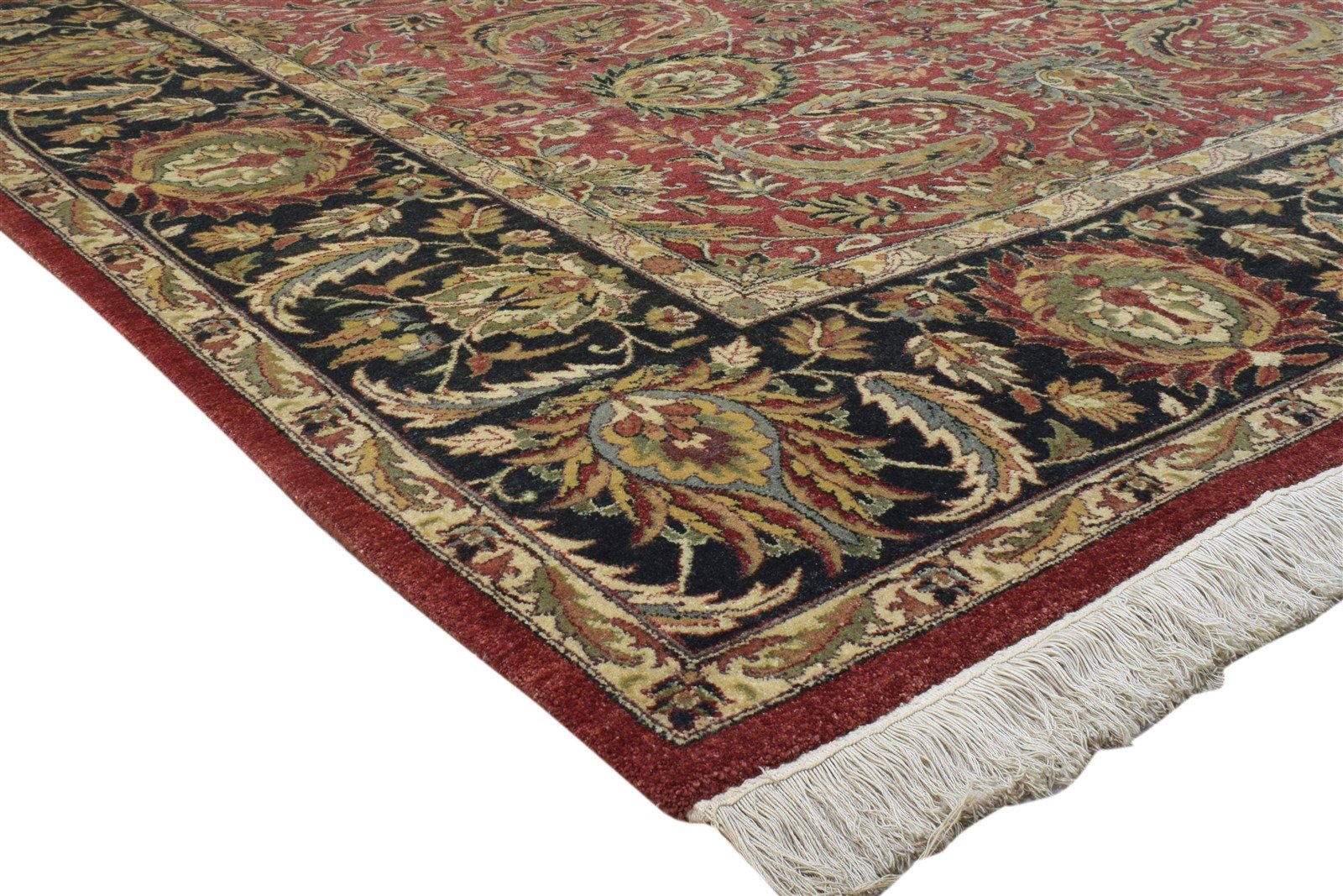 Red Wool Rug 8' X 10' Persian Hand Knotted Kashan Oriental Large Carpet 