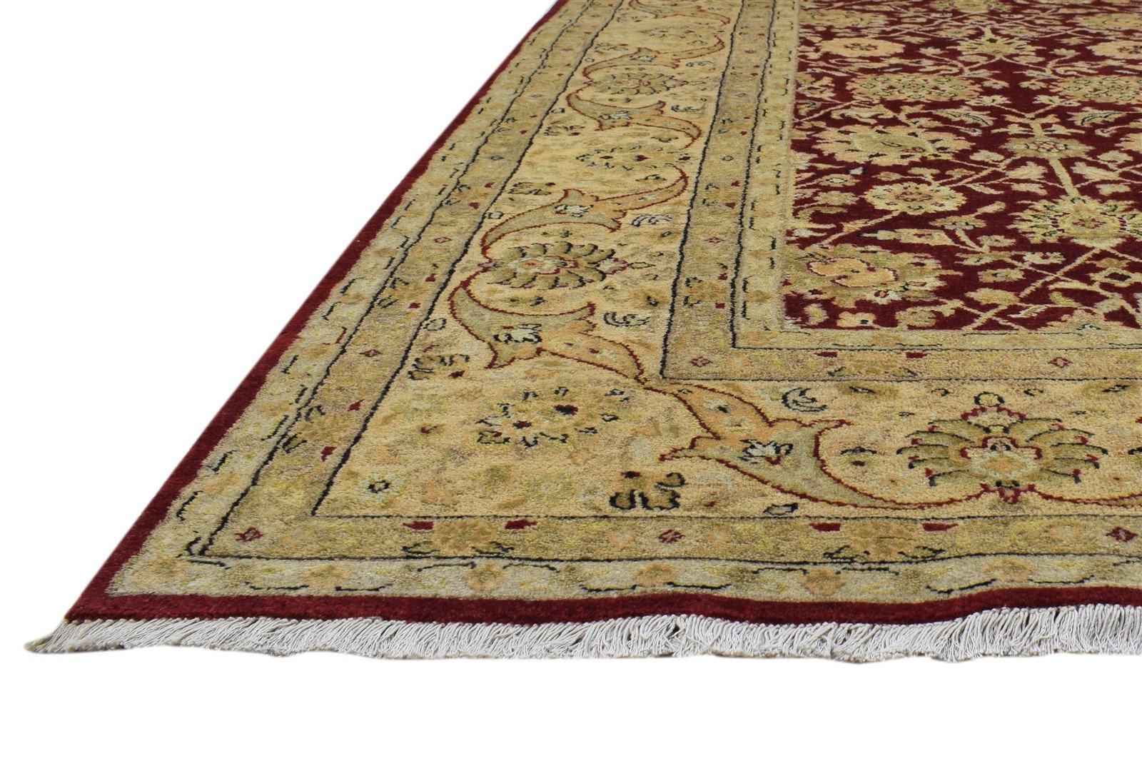 8' X 10' Rug Wool Red Persian Hand Knotted Kashan Oriental Large Carpet 