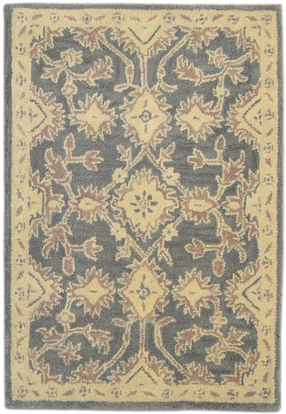 2' X 3' Rug Wool Charcoal Persien Hand Tufted Afshar Oriental Small Carpet 