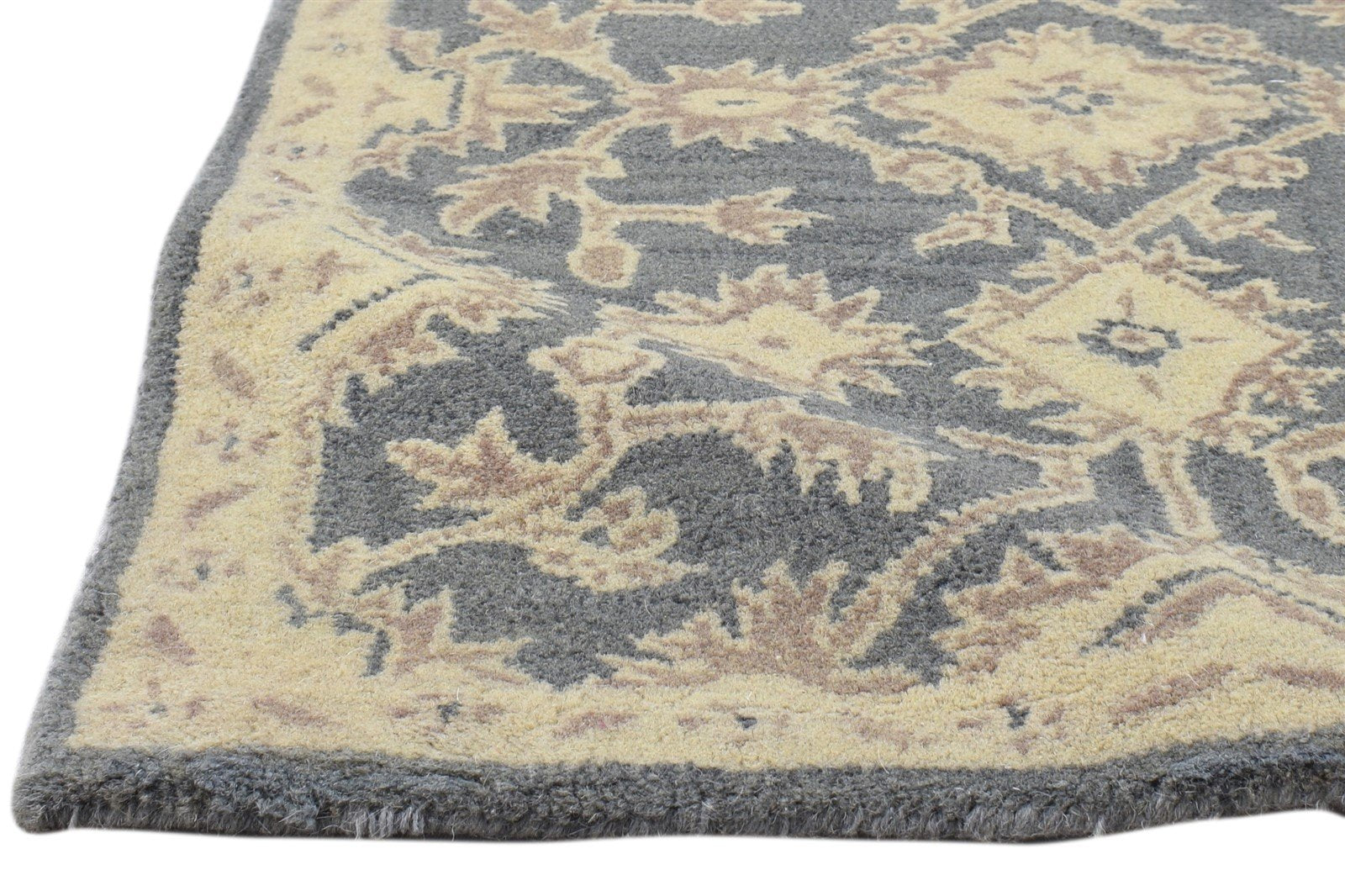 Hand Tufted Charcoal Wool Rug 2' X 3' Persien Afshar Oriental Small Carpet 