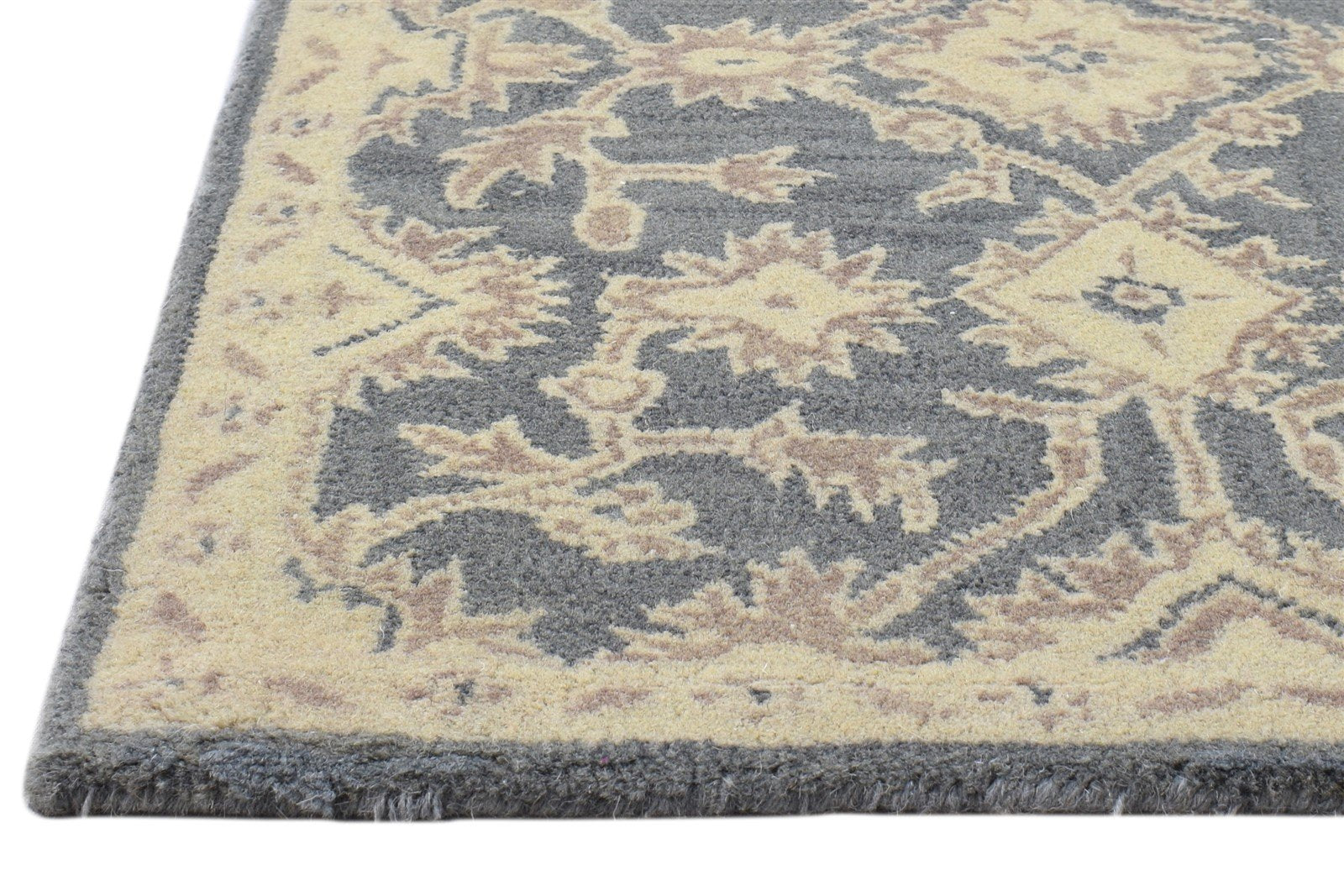 Hand Tufted Charcoal Wool Rug 2' X 3' Persien Afshar Oriental Small Carpet 