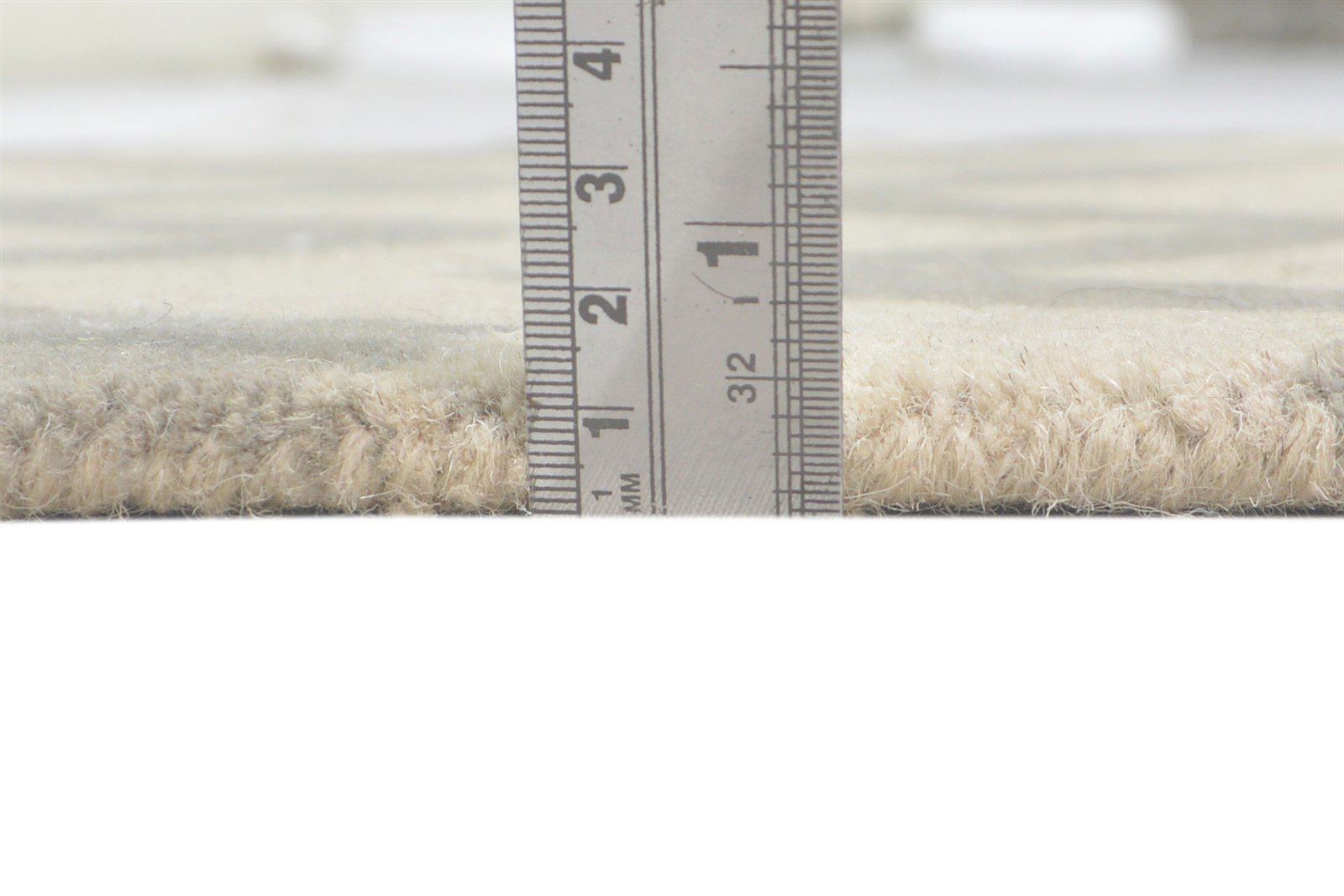 Ivory Wool Rug 2' X 3' Modern Hand Tufted French Chevron Small Carpet  Area Rug 