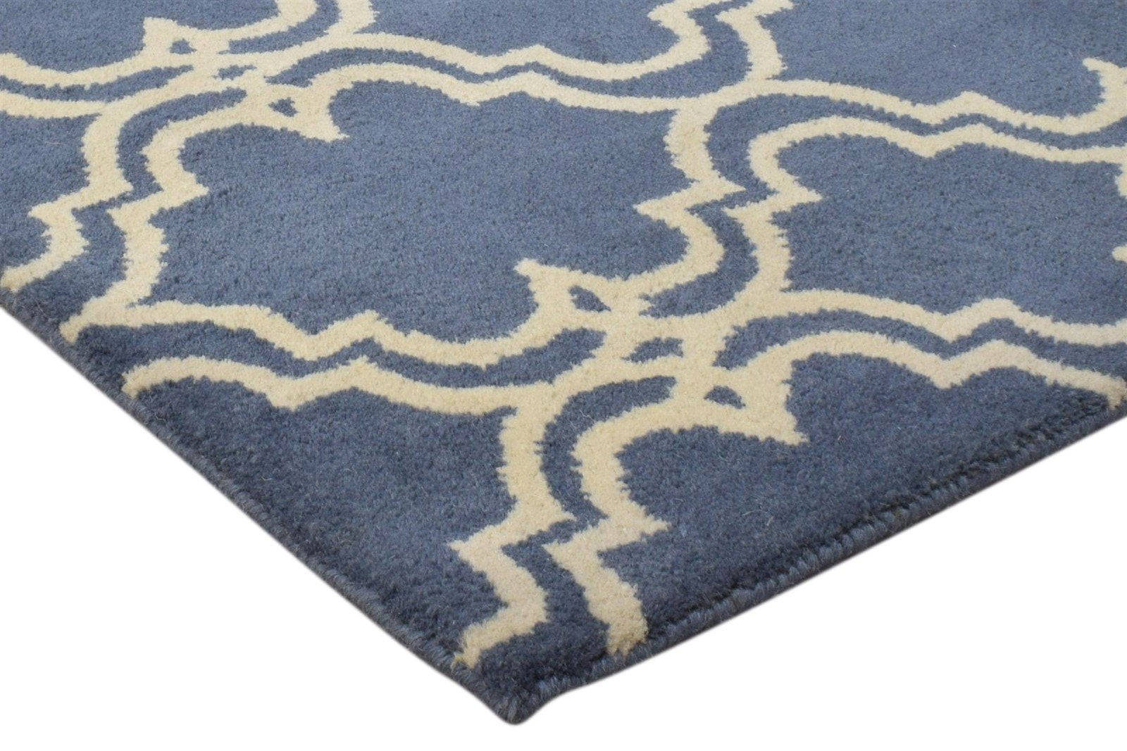 Wool Charcoal Rug 2' X 2' Modern Hand Tufted Moroccan Trellis 2'2"X2'2" Carpet 