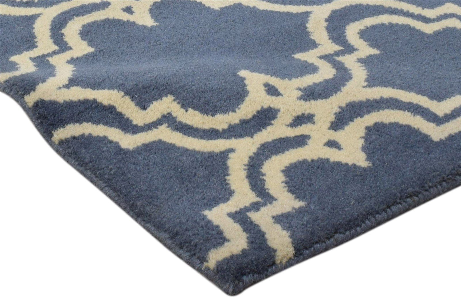 Wool Charcoal Rug 2' X 2' Modern Hand Tufted Moroccan Trellis 2'2"X2'2" Carpet 