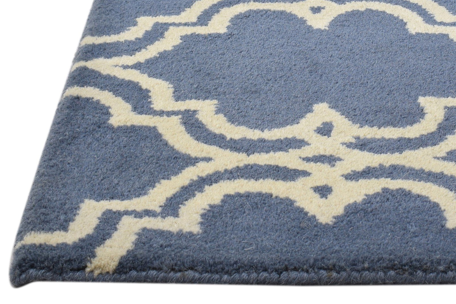 Wool Charcoal Rug 2' X 2' Modern Hand Tufted Moroccan Trellis 2'2"X2'2" Carpet