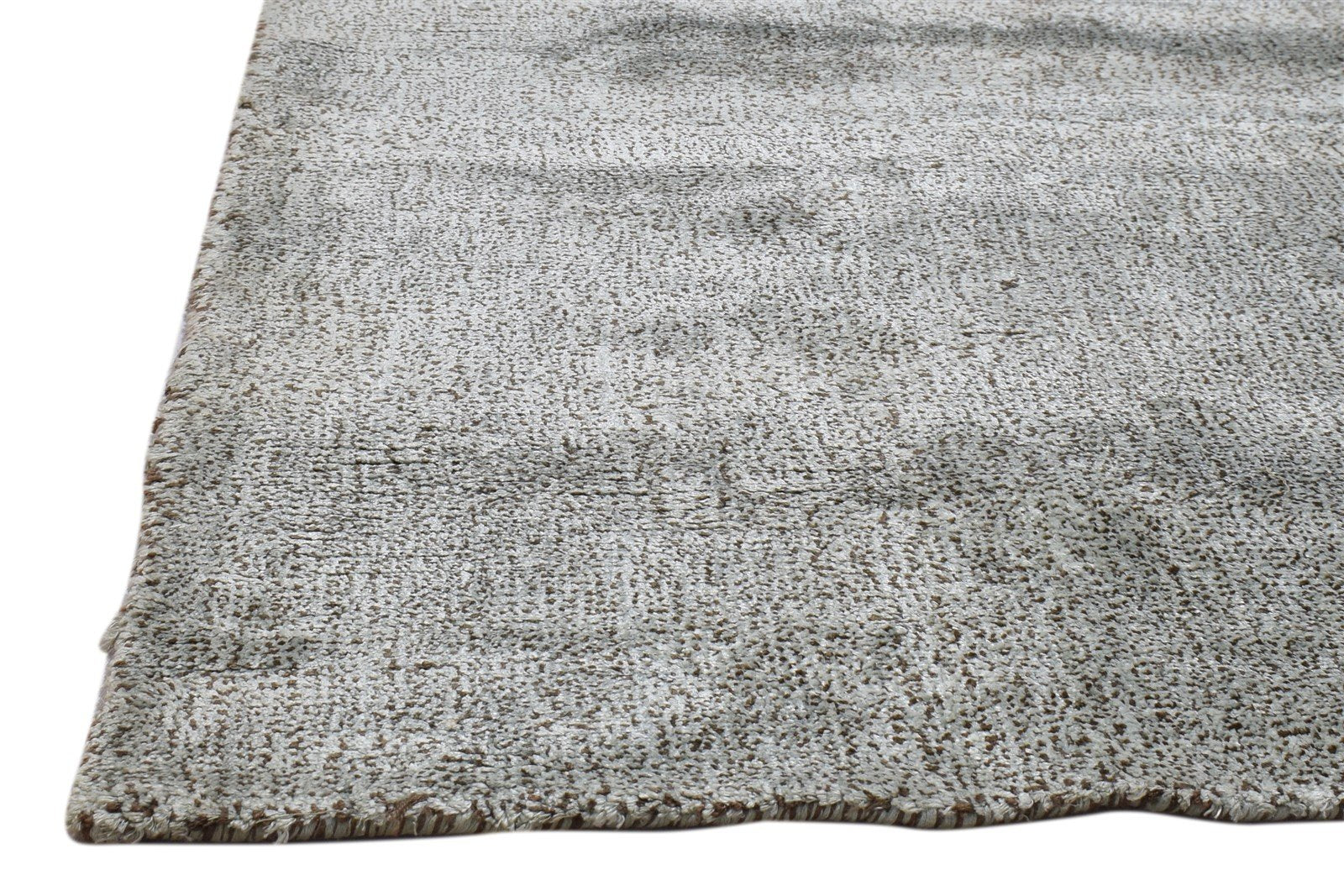 5' X 8' Rug Silk Grey Modern Handloom Scandinavian Solid Room Size Carpet