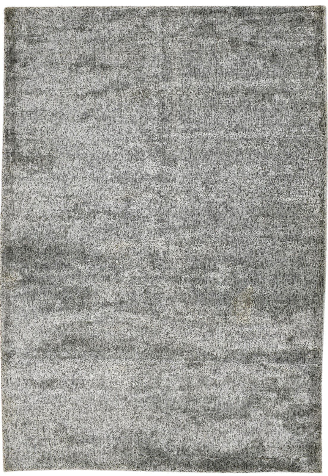 5' X 8' Rug Silk Grey Modern Handloom Scandinavian Solid Room Size Carpet