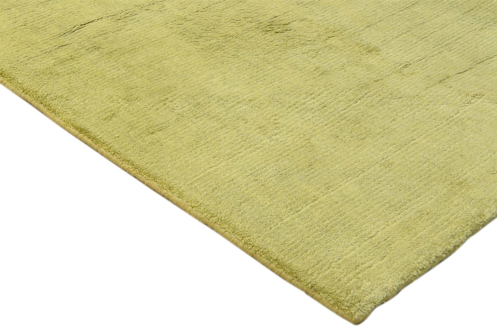 Silk Gold Rug 2' X 3' Modern Handloom Scandinavian Solid Small Carpet 