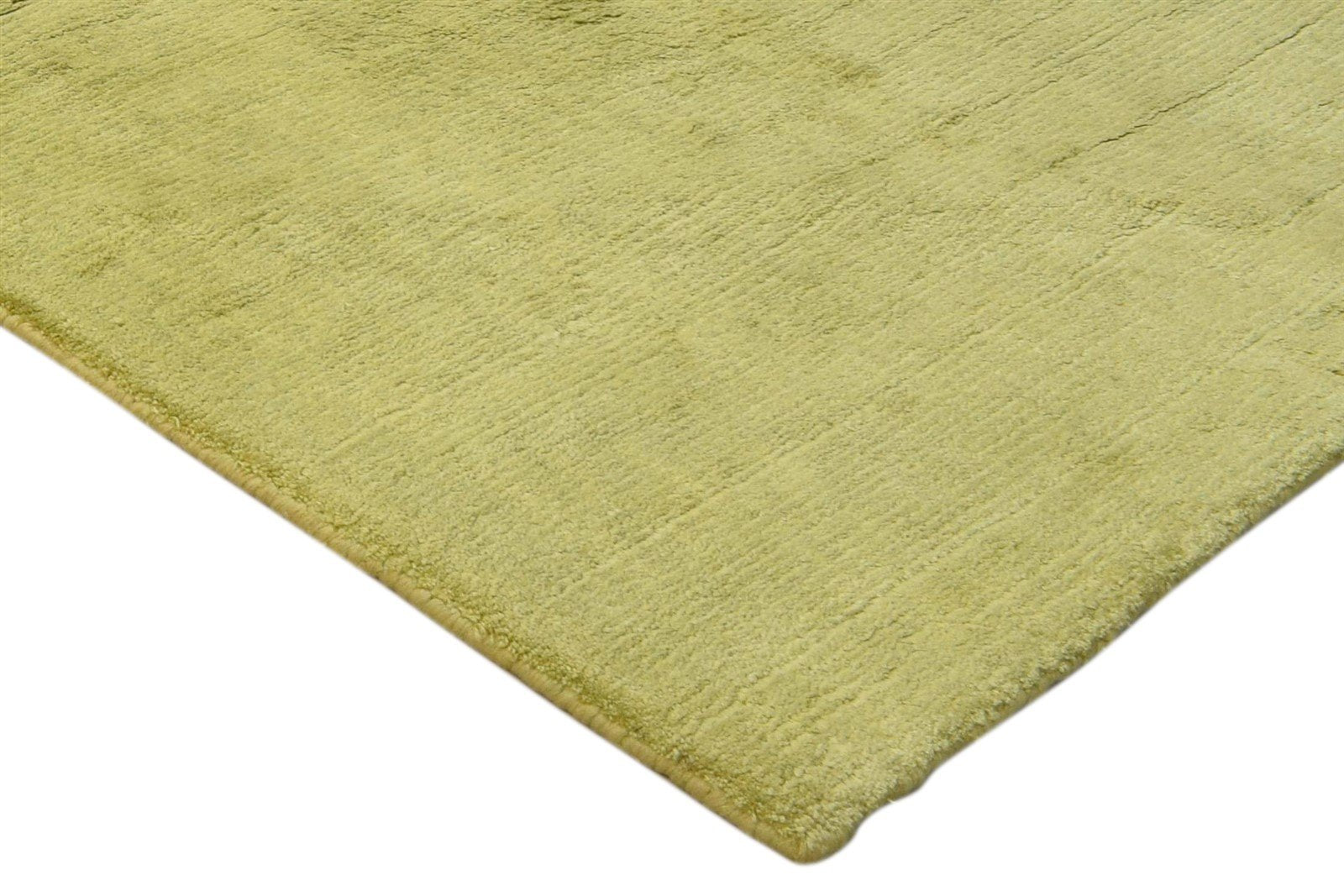 Silk Gold Rug 2' X 3' Modern Handloom Scandinavian Solid Small Carpet 