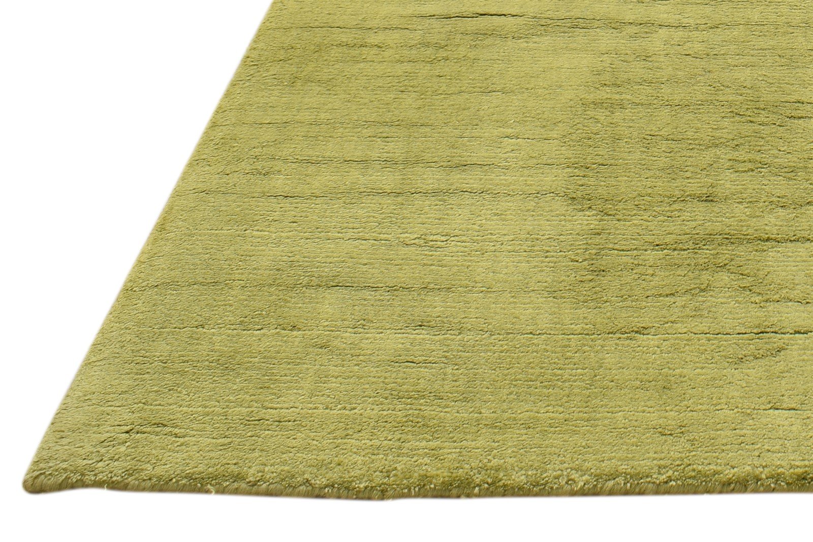 Silk Gold Rug 2' X 3' Modern Handloom Scandinavian Solid Small Carpet