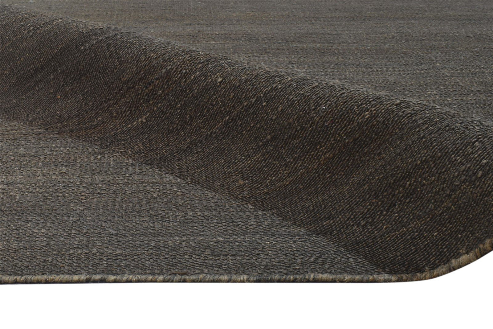 10X14 Rug Jute Dark Grey Modern Hand Woven Scandinavian Solid Extra Large Carpet   7864806113429