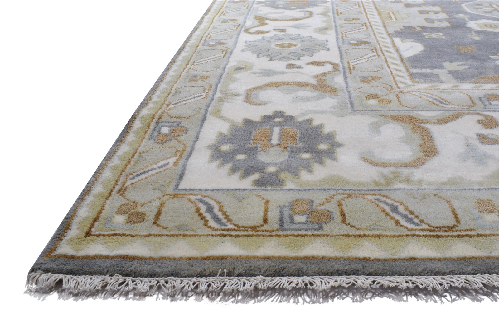 10X14 Rug Wool Dark Grey Persien Hand Knotted Oushak Oriental Extra Large Carpet   7864327340181