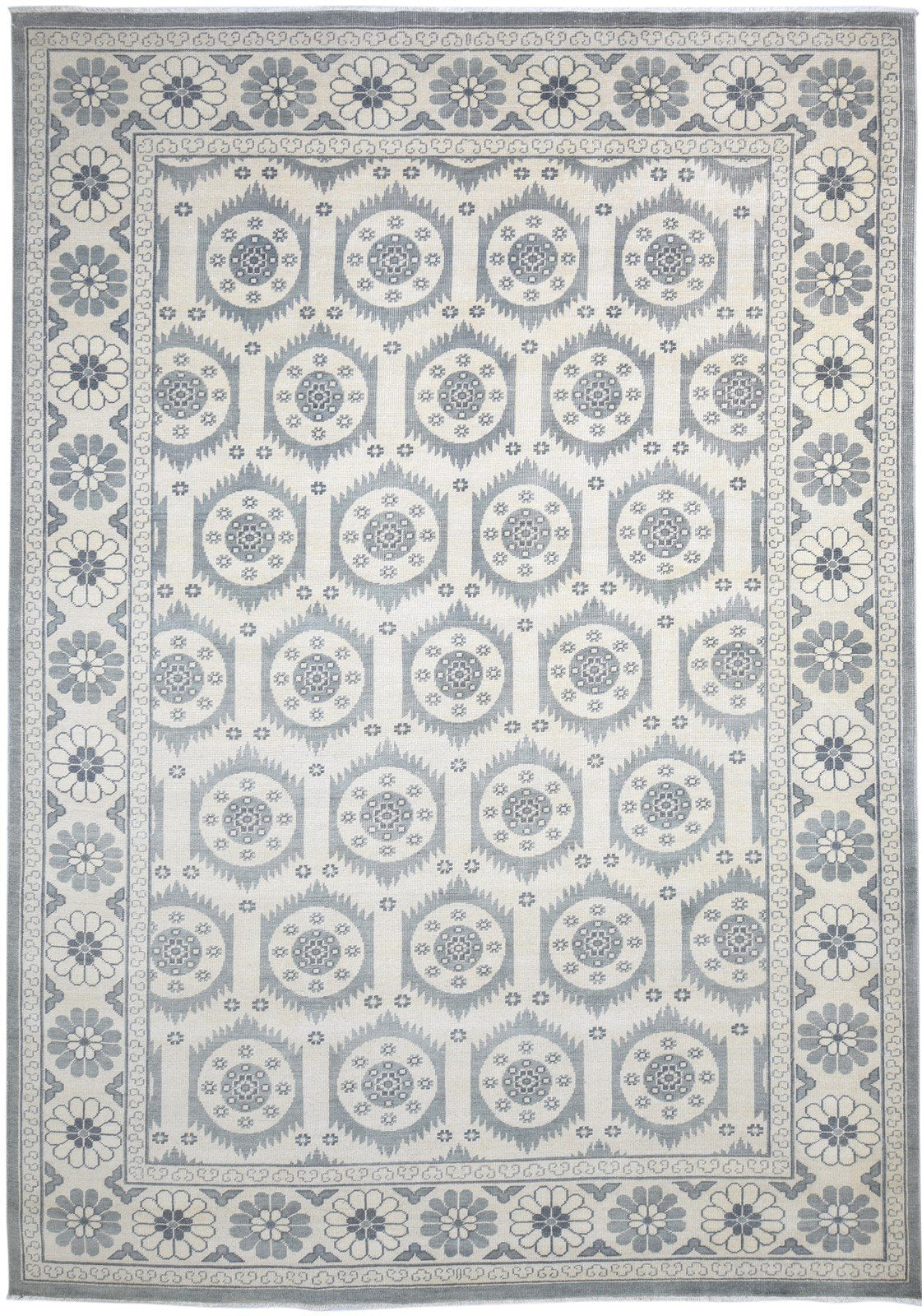 10X14 Rug Wool Grey Persian Hand Knotted Oriental William Morris Extra Large   7864104550549