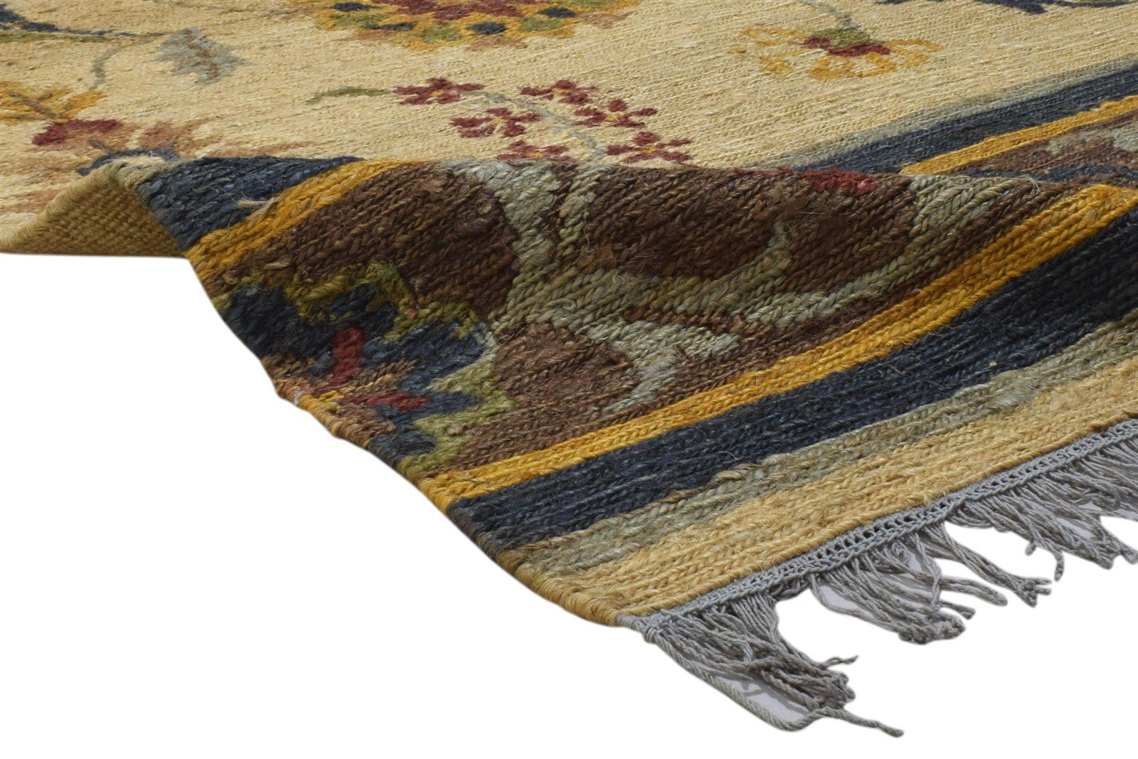 Jute Beige Rug 5' X 8' Persian Hand Knotted Oushak Oriental Room Size Carpet  Area Rug 