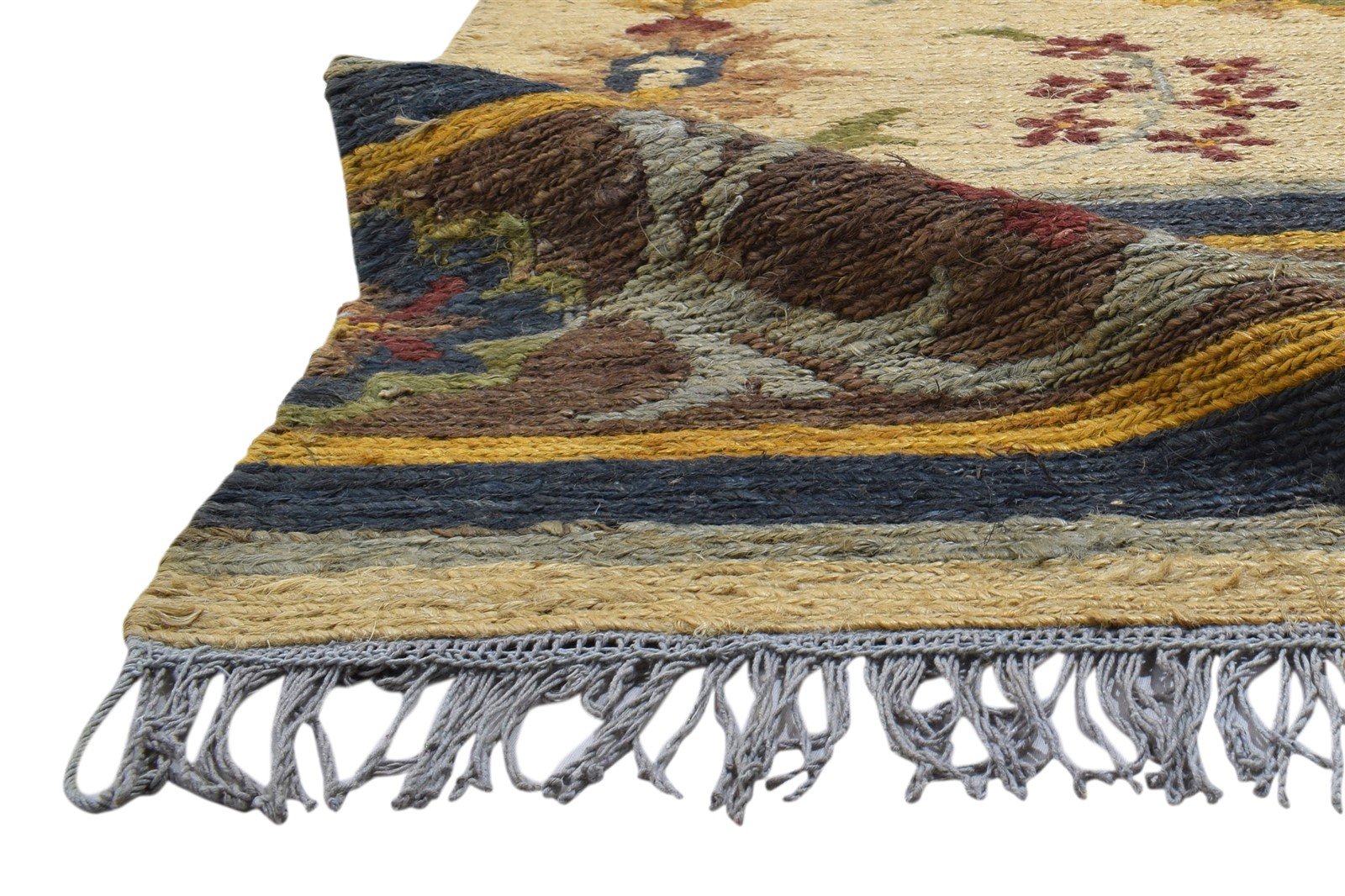 Jute Beige Rug 5' X 8' Persian Hand Knotted Oushak Oriental Room Size Carpet  Area Rug 
