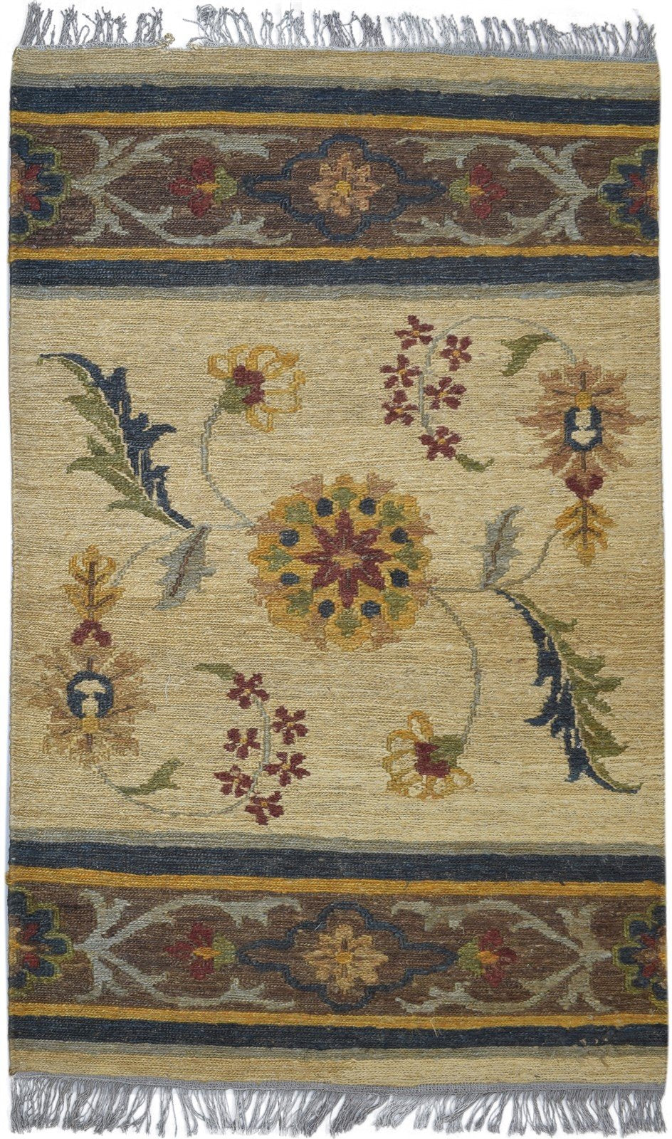 Jute Beige Rug 5' X 8' Persian Hand Knotted Oushak Oriental Room Size Carpet  Area Rug 