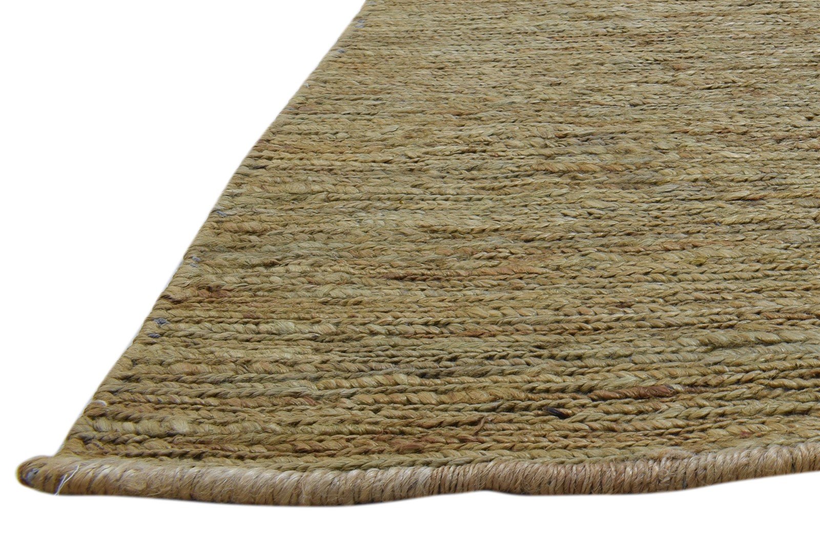 Hand Knotted Gold Jute Rug 5' X 8' Modern Scandinavian Solid Room Size Carpet