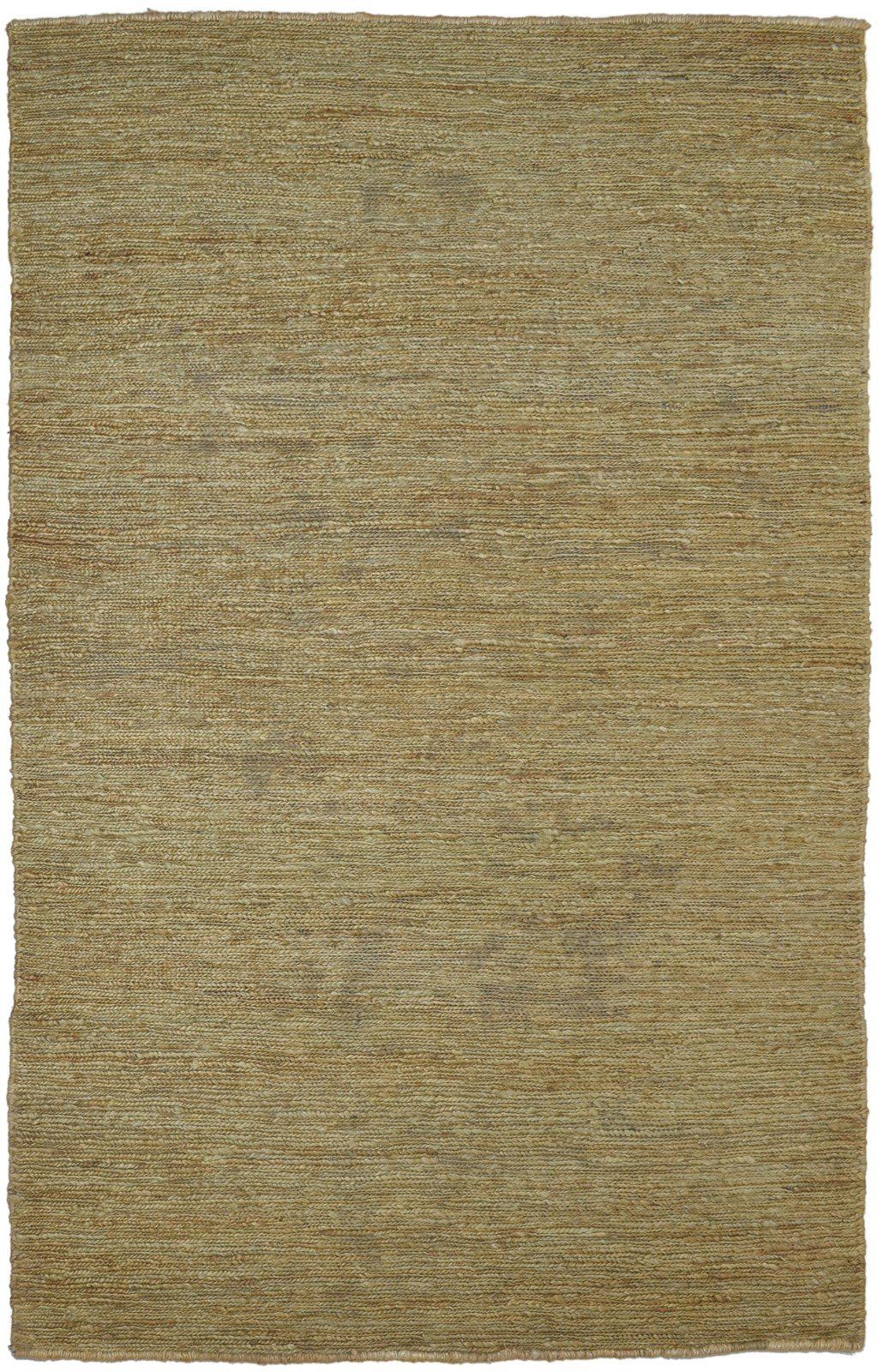 Hand Knotted Gold Jute Rug 5' X 8' Modern Scandinavian Solid Room Size Carpet