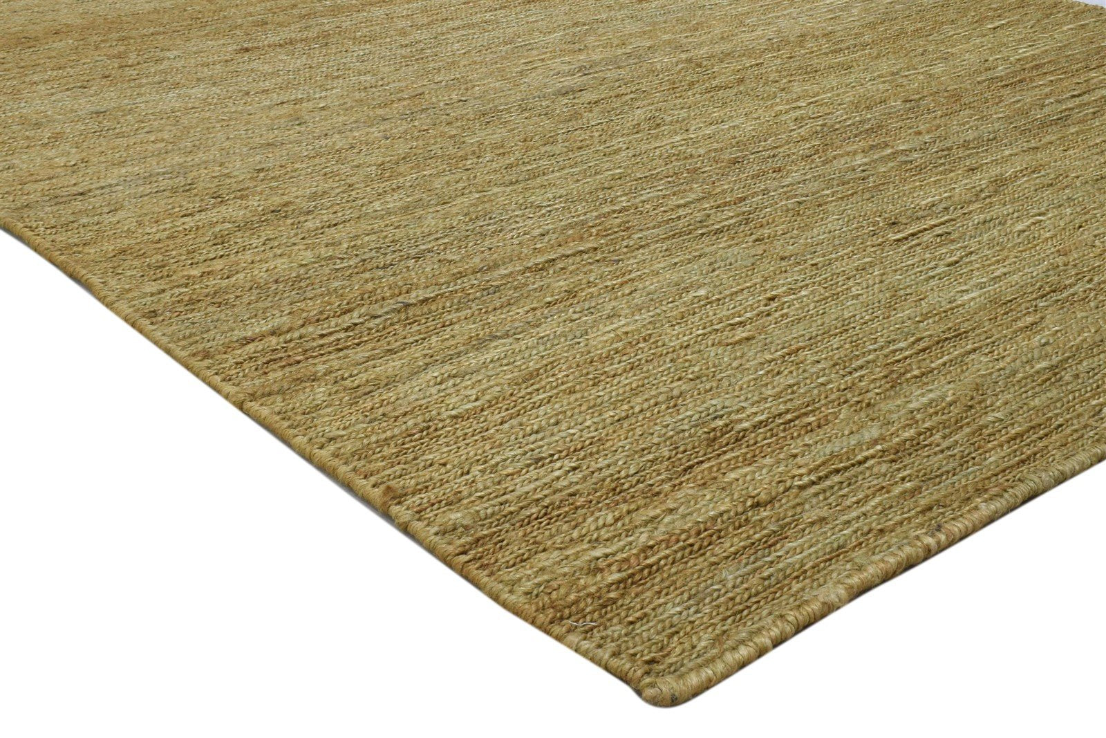 Gold Jute Rug 5' X 8' Modern Hand Knotted Scandinavian Solid Room Size Carpet 