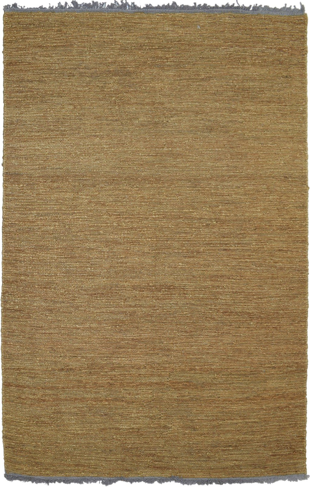 Jute Gold Rug 5' X 8' Modern Hand Knotted Scandinavian Solid Room Size Carpet 