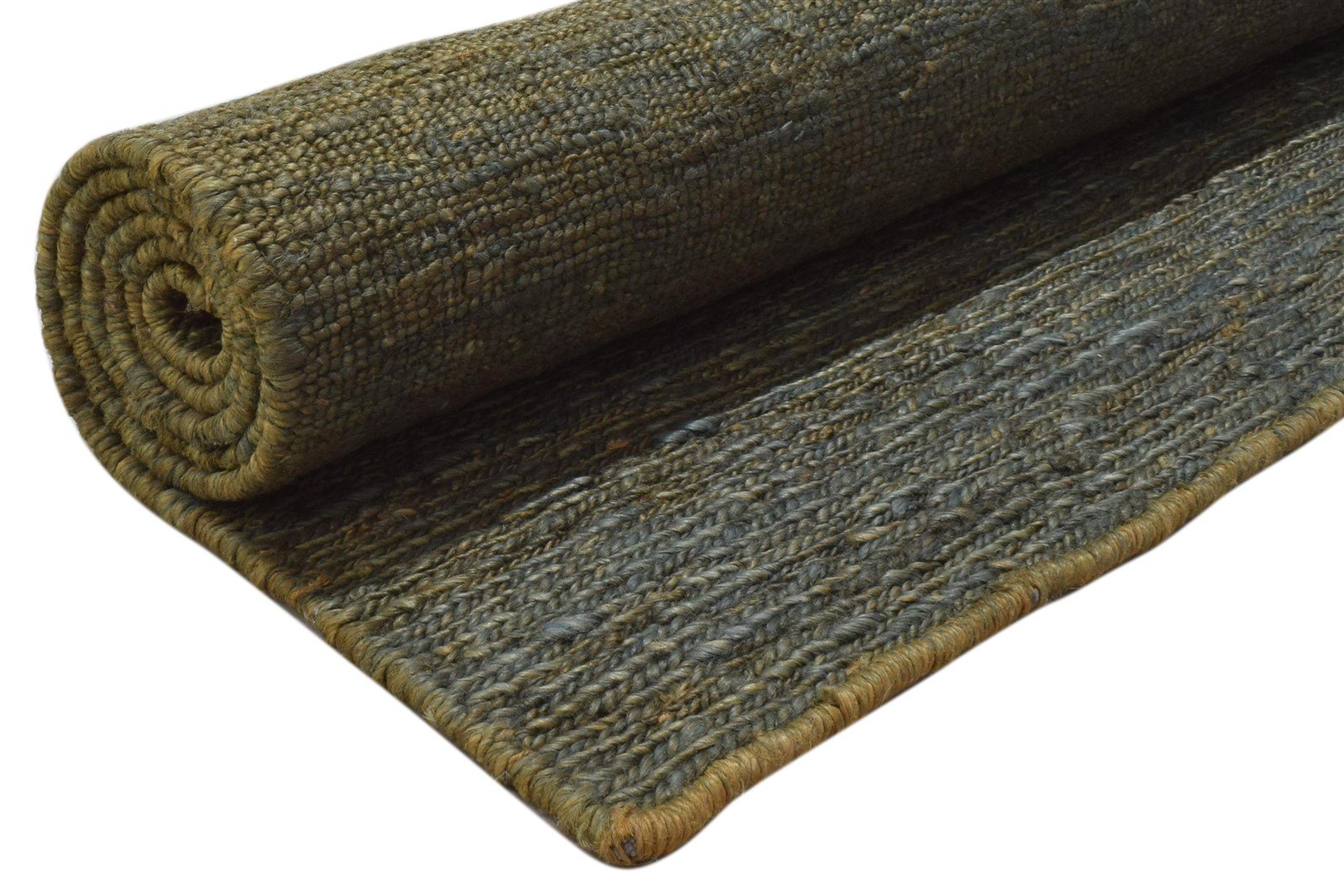 5X8 Rug Jute Charcoal Modern Hand Knotted Scandinavian Solid Room Size Carpet 