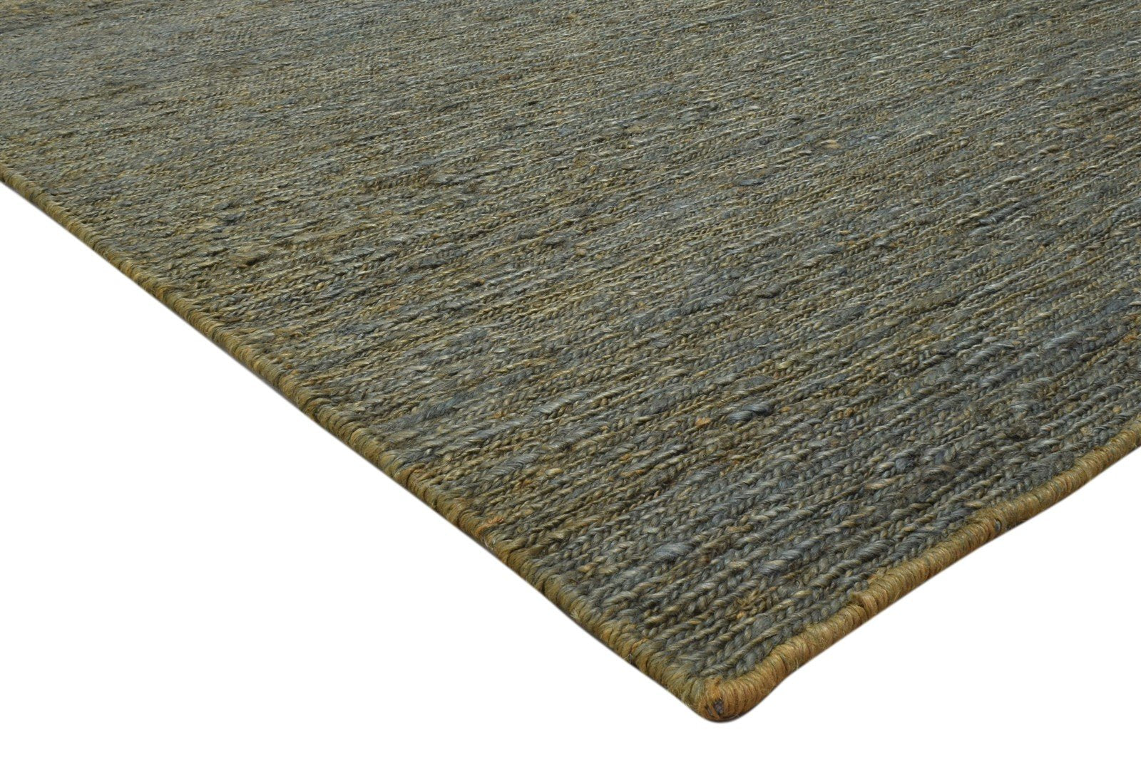 5X8 Rug Jute Charcoal Modern Hand Knotted Scandinavian Solid Room Size Carpet 