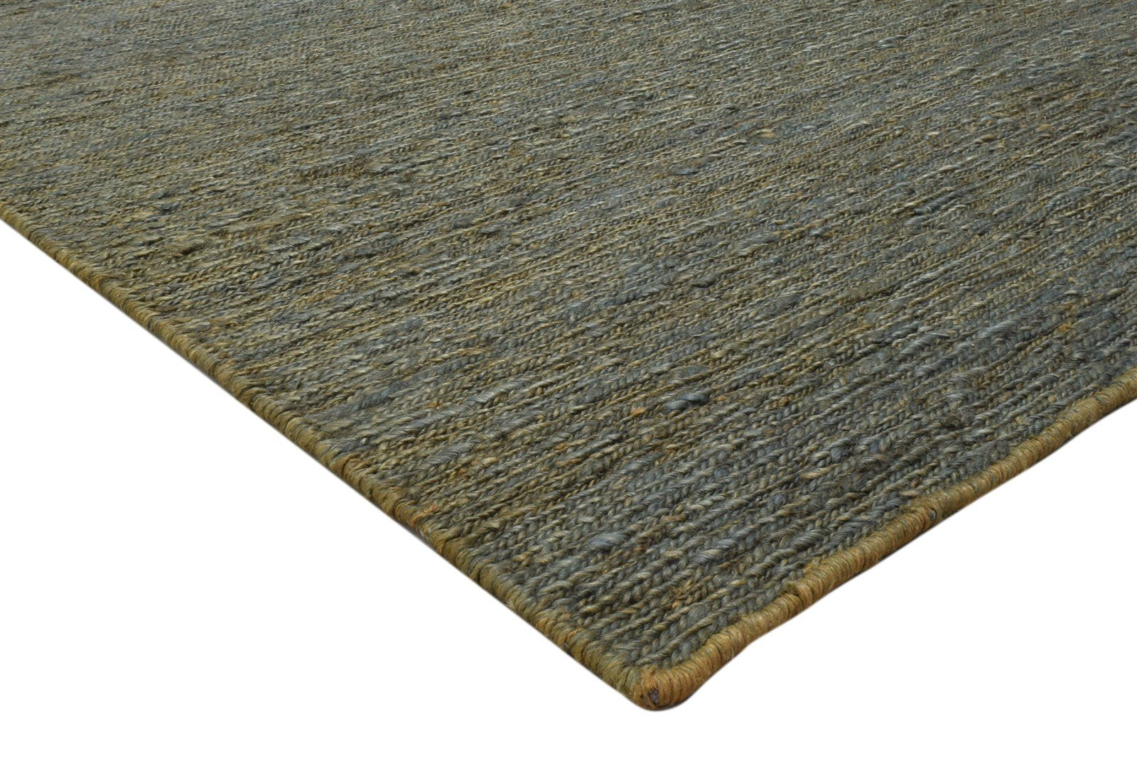 5X8 Rug Jute Charcoal Modern Hand Knotted Scandinavian Solid Room Size Carpet 