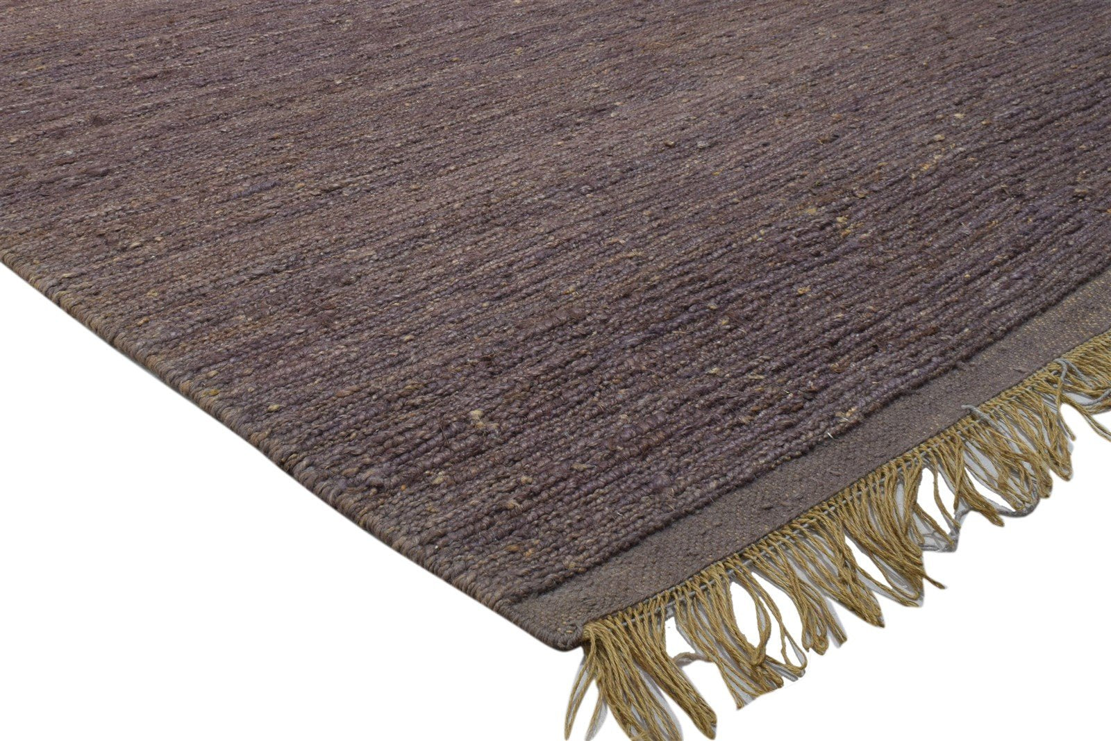 Hand Knotted Purple Jute Rug 5' X 8' Modern Scandinavian Solid Room Size Carpet 