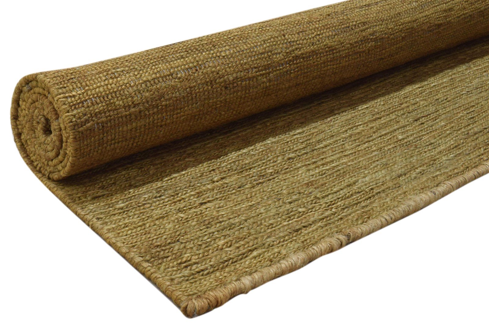 Gold Jute Rug 5' X 8' Modern Hand Knotted Scandinavian Solid Room Size Carpet 