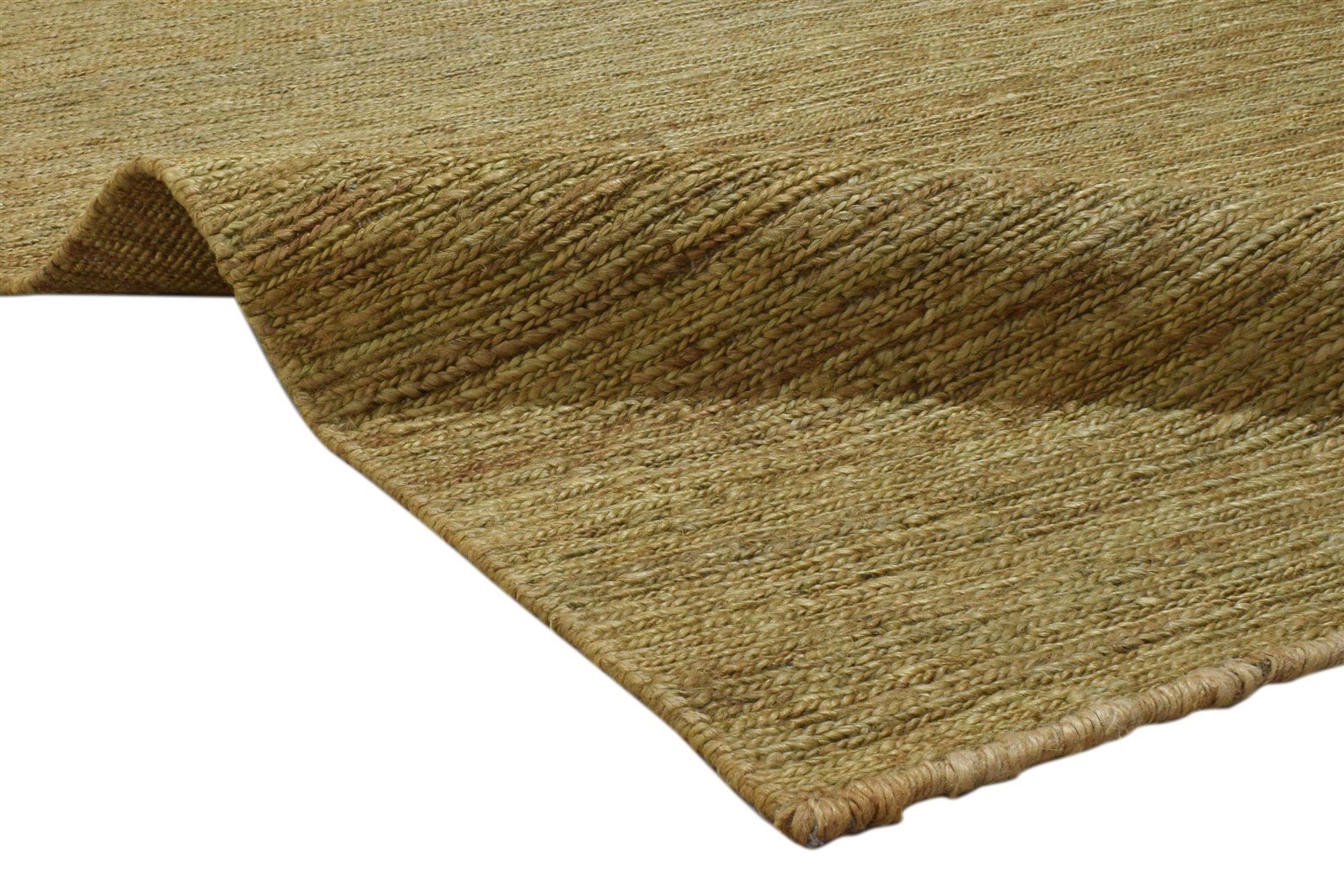 Gold Jute Rug 5' X 8' Modern Hand Knotted Scandinavian Solid Room Size Carpet 