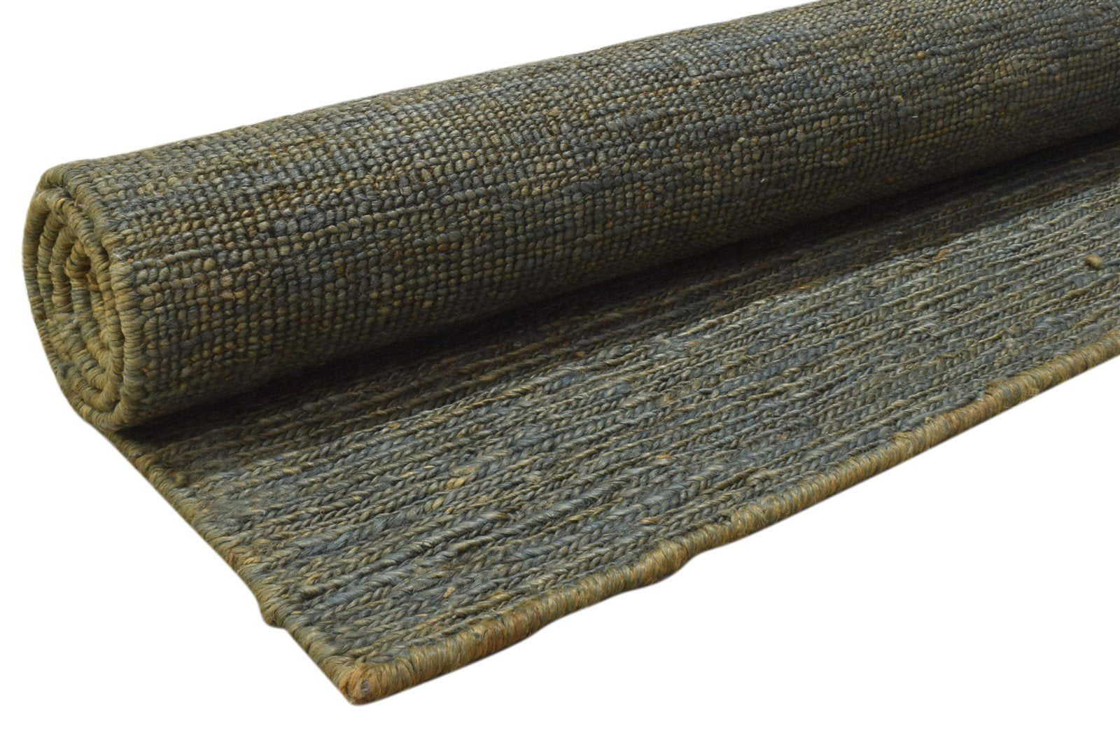 Charcoal Jute Rug 5X8 Modern Hand Knotted Scandinavian Solid Room Size Carpet 